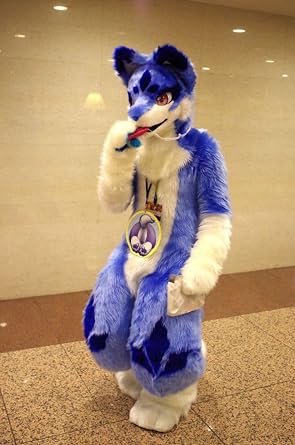 NEW Blue Cat Huksy Dog Fursuit Fullsuit Costumes Full Furry Suit Furries Anime Costume