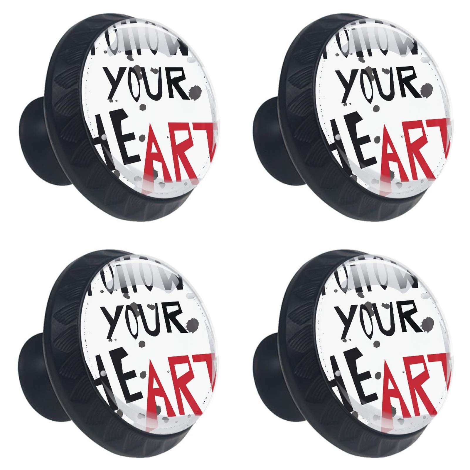Boutons de meuble en verre Follow Your Heart pour relooker votre commode de chambre