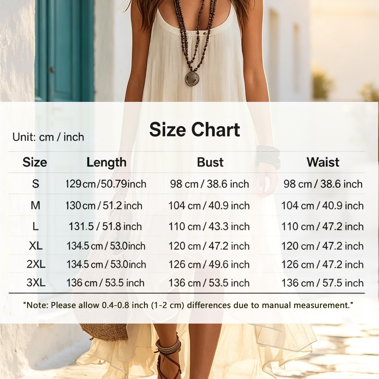 Robe Longue Femme Été Robe Bohème Chic et Elegant Robe Courte Devant Longue Derriere Robe à Fines Bretelles de Plage Fluide Robe sans Manches col en u,L