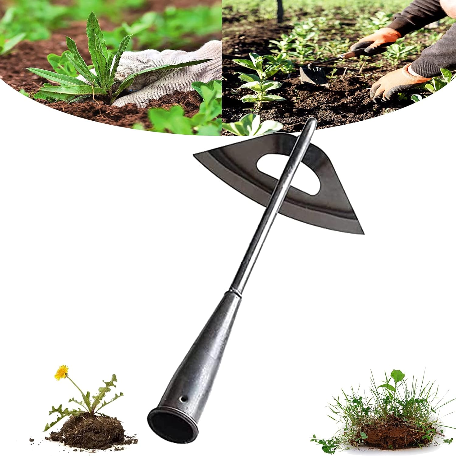 cdbz All-Steel Hardened Hollow Hoe,Garden Hoes for Weeding,Hollow Hoe for Gardening,Hoe Garden Tool,Garden Hoe for Backyard Weeding, Loosening, Farm Planting : Patio, Lawn & Garden