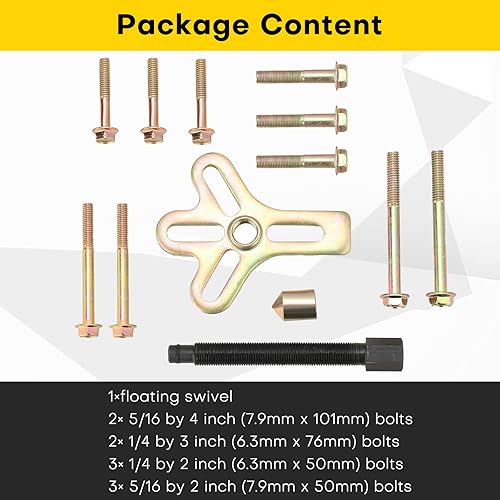 Miniatura 2 de Kit de extracción de volante equilibrador armónico Acymner  13 piezas de extractor de volante, extractor de polea del cigüeñal, extracción de polea