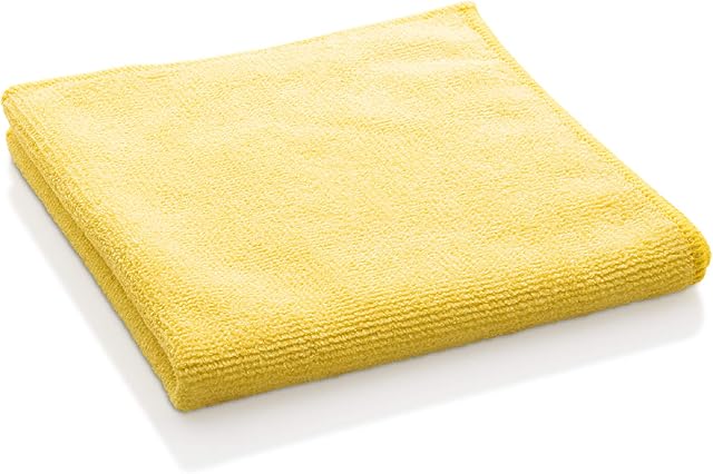 E-Cloth Bathroom Microfibre Cleaning Cloth, Absorbent Bathroom Cleaner for a Spotless Shine Bathroom Counters and Bath Tubs, Washable and Reusable, 100 Wash Promise, Yellow, 1 Pack