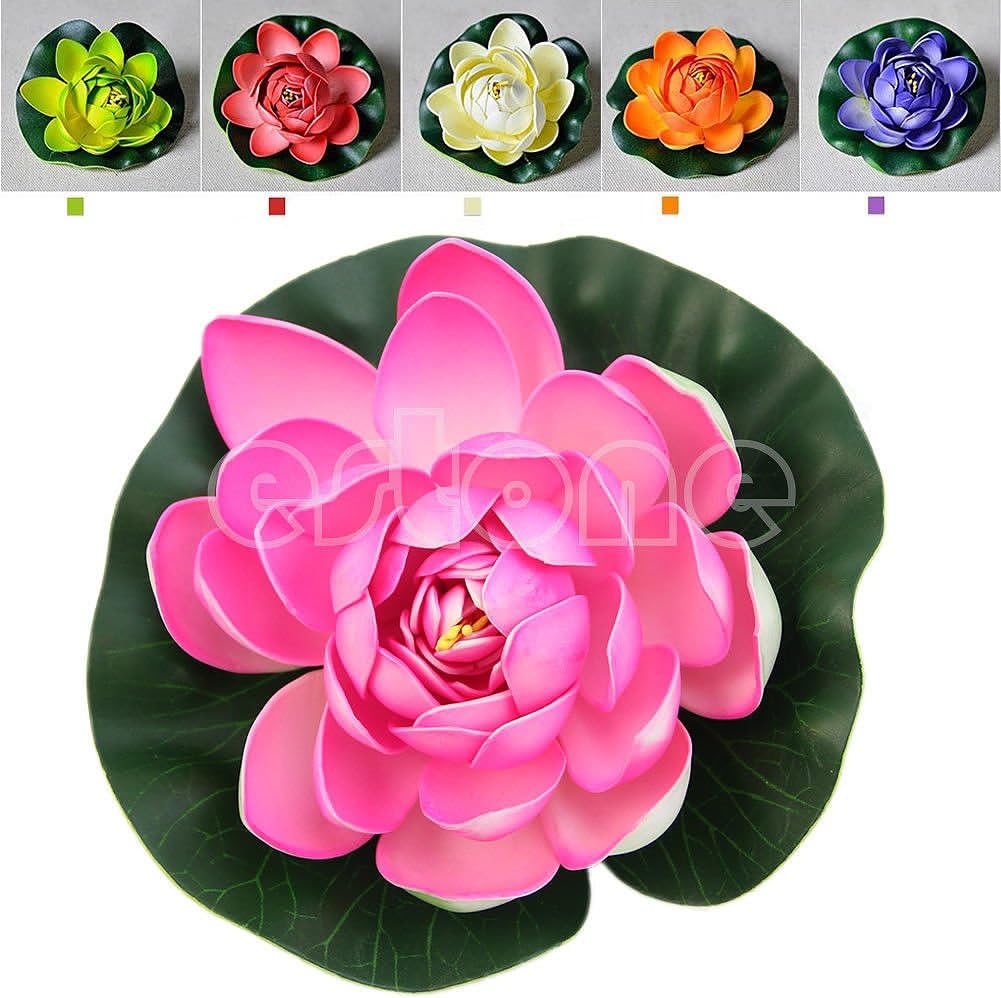 Floating Lotus Flower Tank Aquatic Fish Ornament Aquarium Garden Pond Decor New 1xPcs Random Color Set19