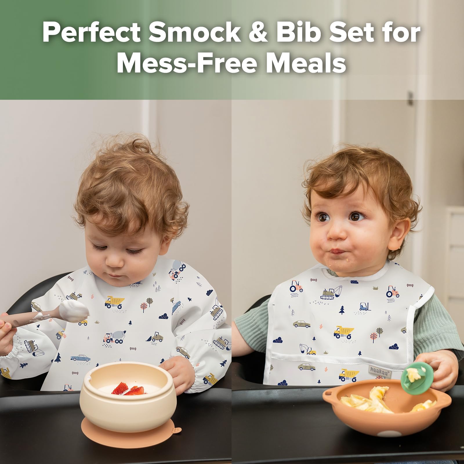 haakaa Waterproof Baby Bib Set - Image 2