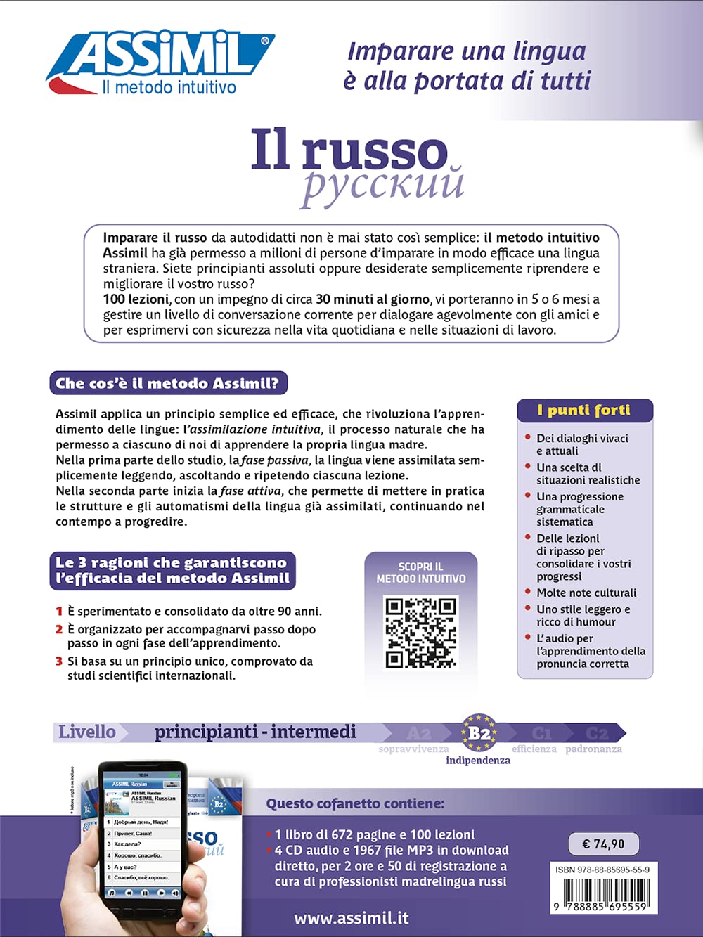 Il russo. Con 4 CD-Audio. Con File audio per il download: Methode de russe pour Italiens