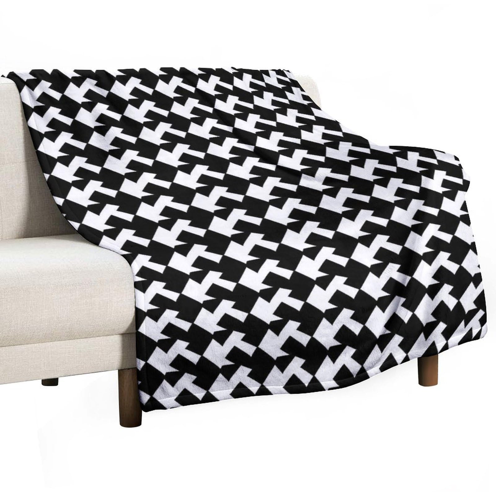 Couverture en polaire douce noir idée cadeau esthétique pour aménagement salon et lit