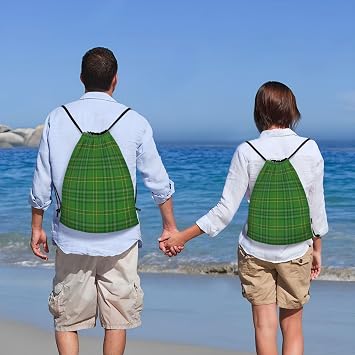 Drawstring Backpack String Bag Selkirk Tartan Sackpack for Sports Gym Smal