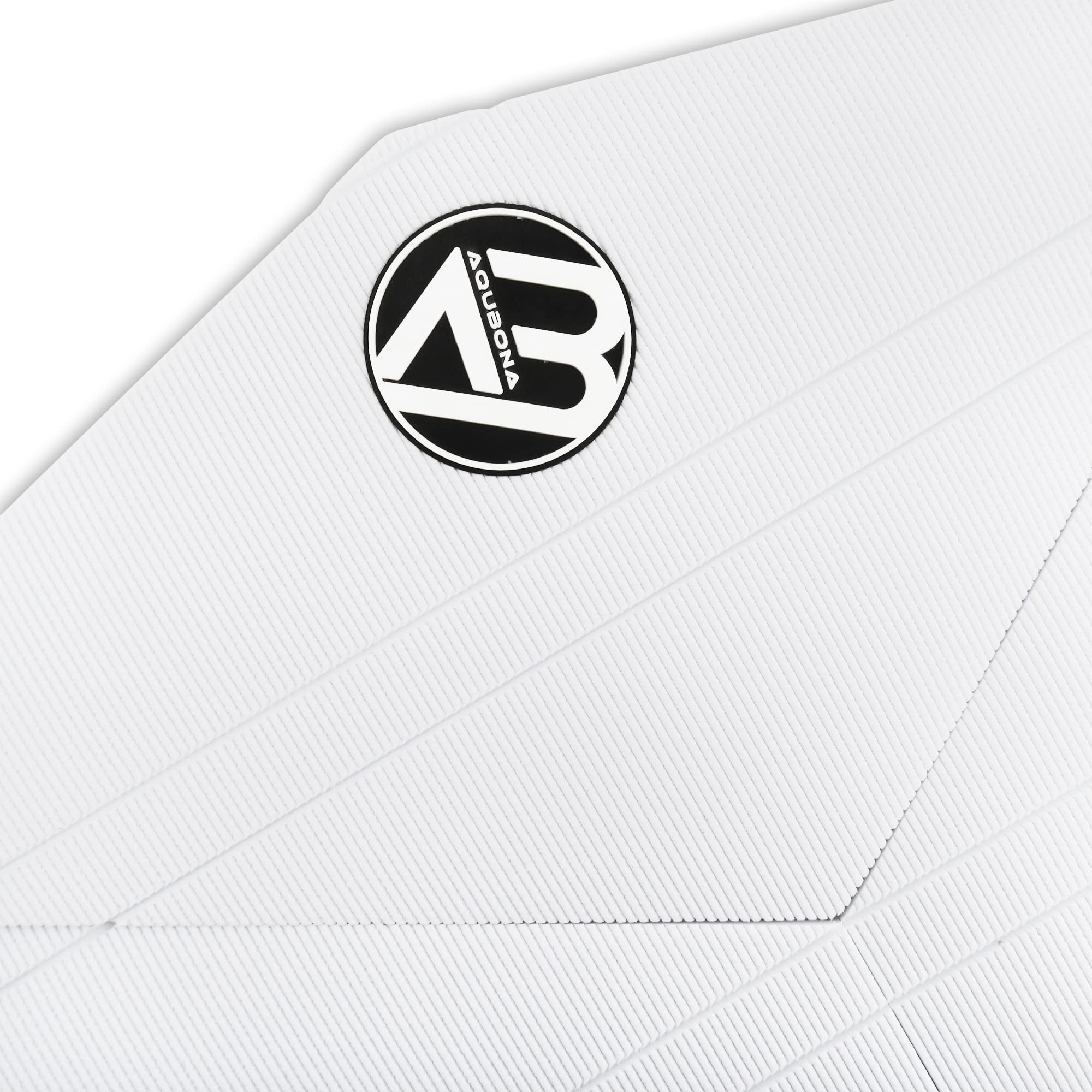 AQUBONA 11 piezas Surf Pequeño Deck Traction Pad Premium EVA Grip Foam con adhesivo 3 para Longboard Paddleboard Surfboard, Deck Pad/Traction Pad/Tail Pads Blanco, Negro (White)