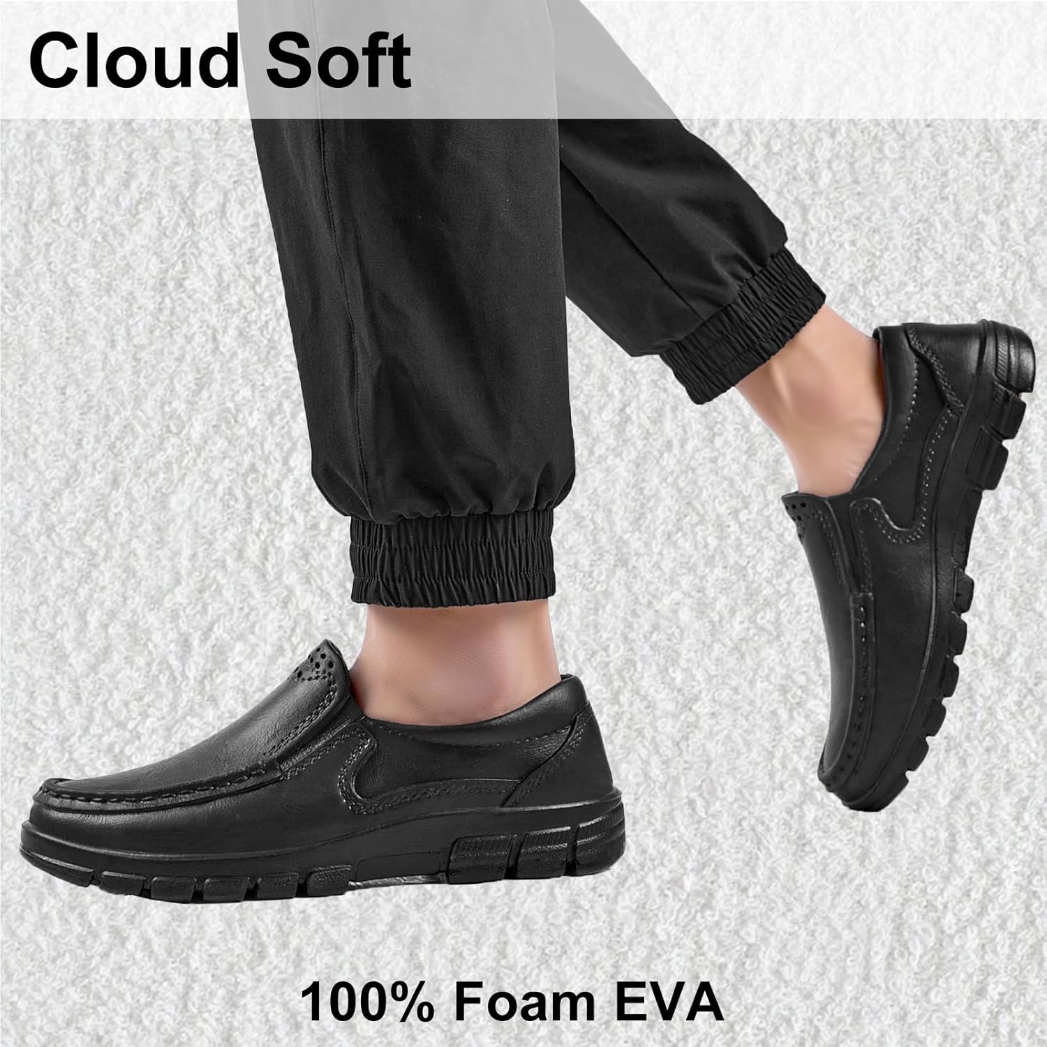 ZXT Cloud Chef Shoes Slip Resistant Waterproof Work Clogs Comfortable Slip-On Shoes for Kitchen Food Service Garden Nurse - Image 3