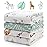 Momcozy Muslin Best Wishes Swaddle Blankets, Ultra Soft Neutral Registry Essentials, Jungle Trails & Wild Pals, Breathable Large 47\'\' x 47\'\' Newborn Boys Girls Receiving Blanket