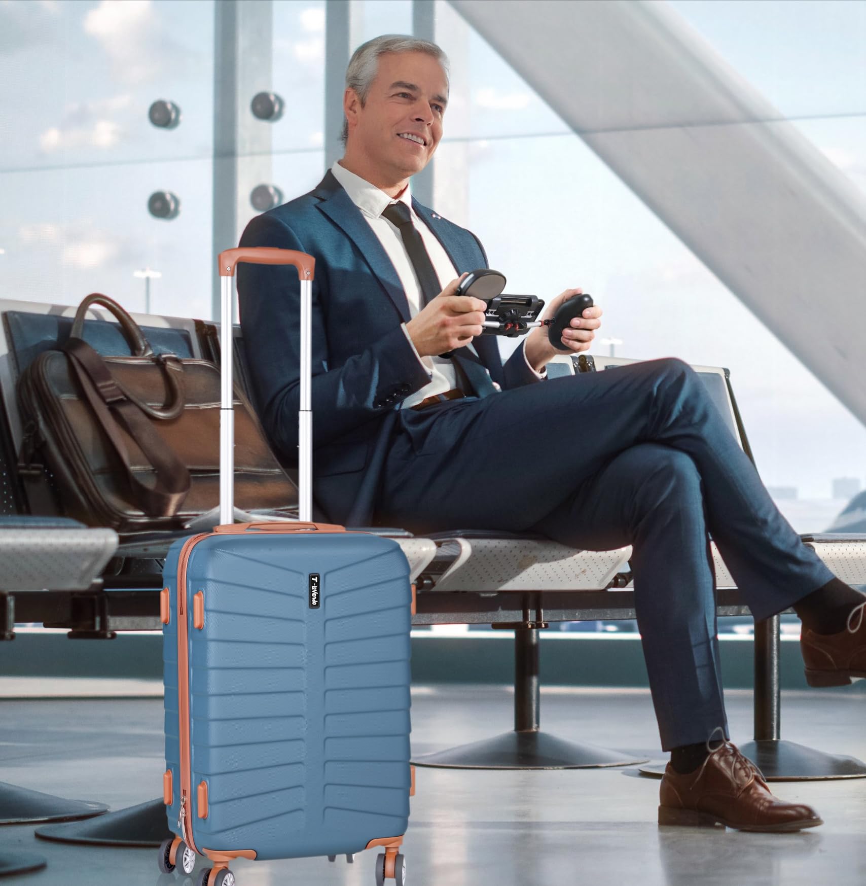 Juego de 3 Maletas Viaje Rígidas ABS con Ruedas 360° | Trolley Maleta de Cabina Ligero y Resistente | Equipaje de Mano, Mediana y Grande | Cerradura, Asa Telescópica, Interior Organizado Diseño