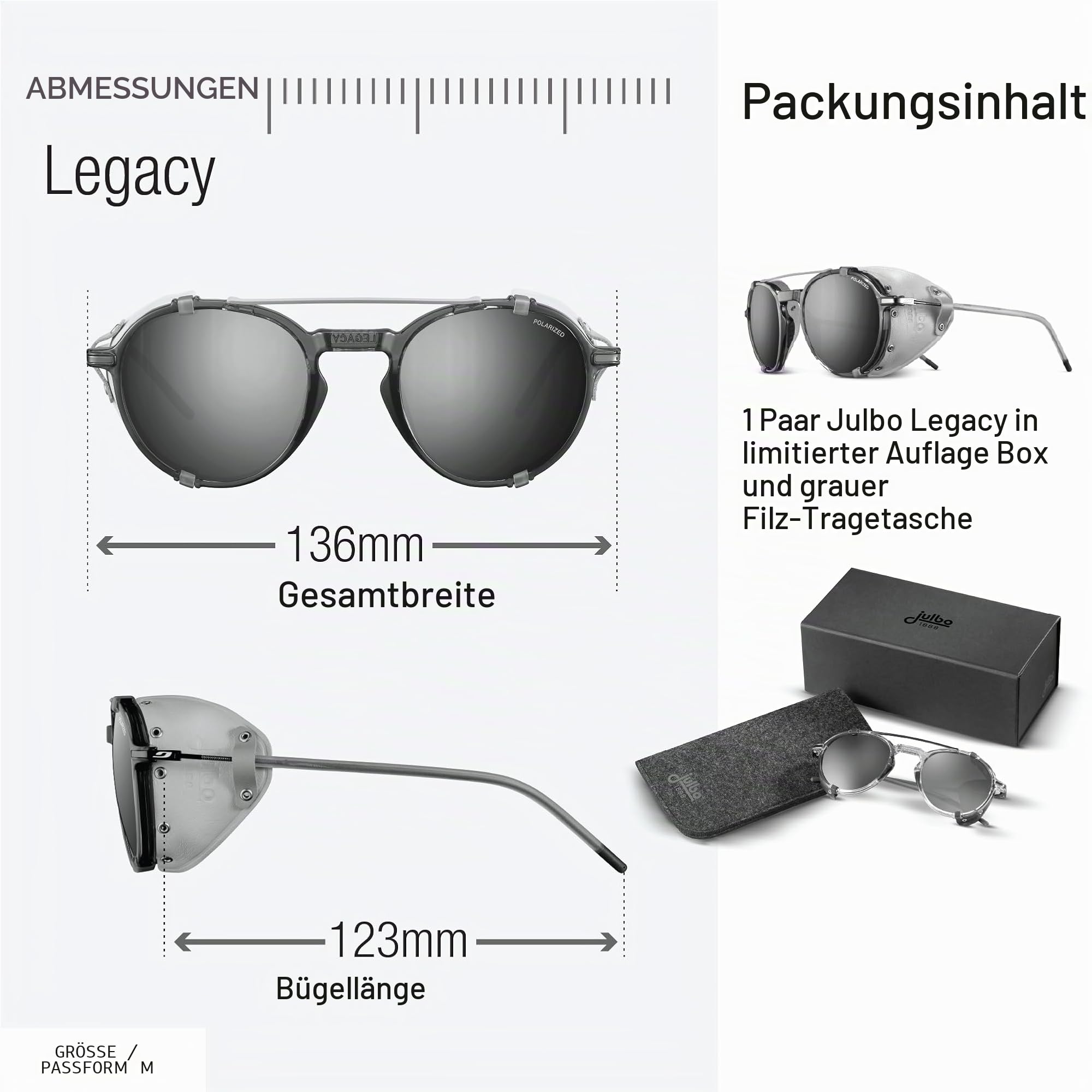 Julbo Damen und Herren LEGACY Sonnenbrille Bergsteigen, Wandern, Trekking
