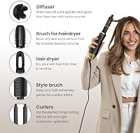 TravX Airstyler 6 az 1-ben Multistyler Hajszárító Göndörítő Kefe Diffúzorral 2