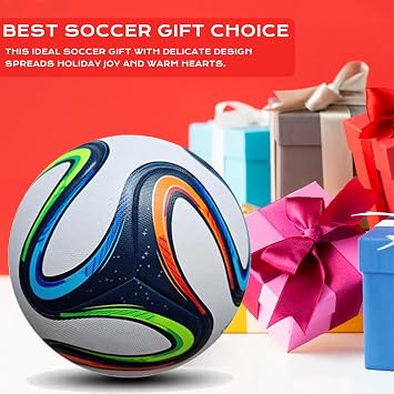 Brazil 2014 World Cup Soccer League Quality Soccer Ball Heat Bonded Game Ball Seamless Stitching Size 5 - Official Game Weight - Professional Leather - Perfect Soccer Ball for Collectors