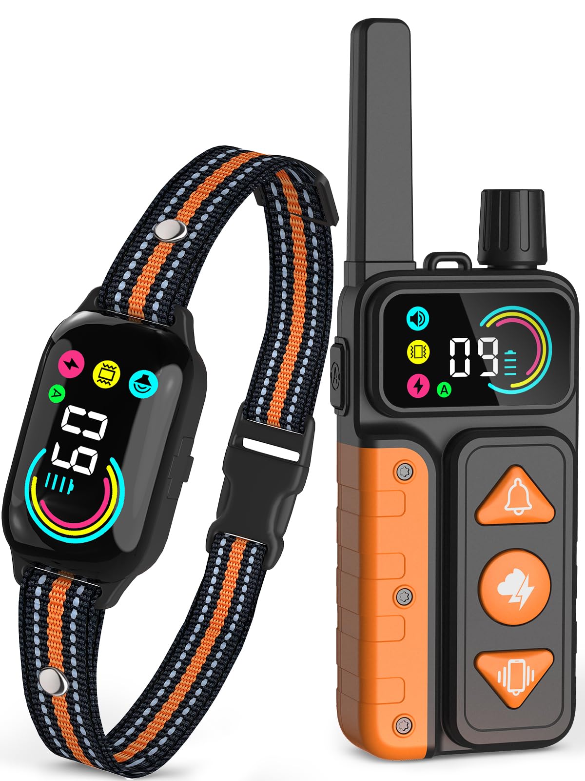 2-in-1 Dog Bark Collar with Remote & Training Collar, 5-120 lbs