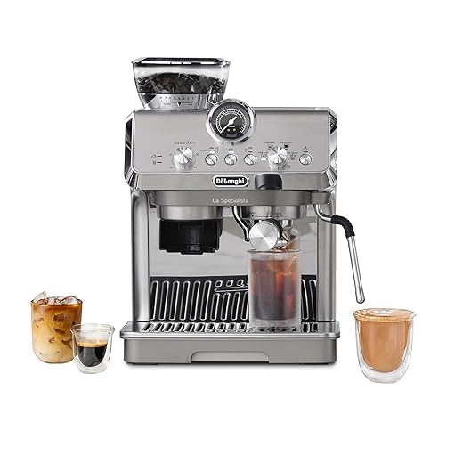 De'Longhi La Specialista Arte Evo Espresso Machine - Compact Cold Brew Coffee Maker with Grinder, Milk Steam Wand/Frother & Tamping Tools - Home Barista Kit for Lattes, Cappuccinos, Iced Coffee