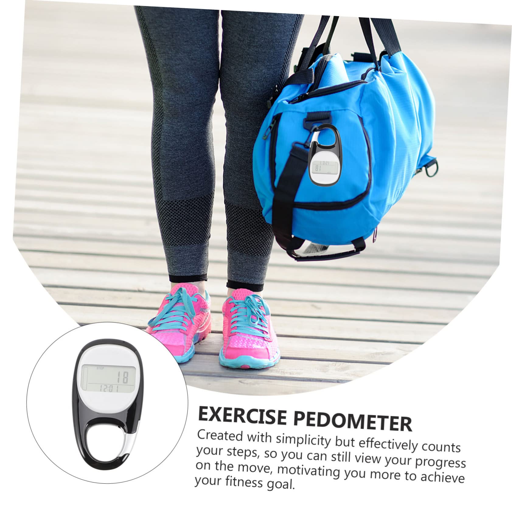 Yardwe podomètre 3D Fitness Tracker Voyage Travel podomètres pédimètre Compteur de Pas Montre traqueur Compteur de Marche pour Le Fitness d'escalade Abdos