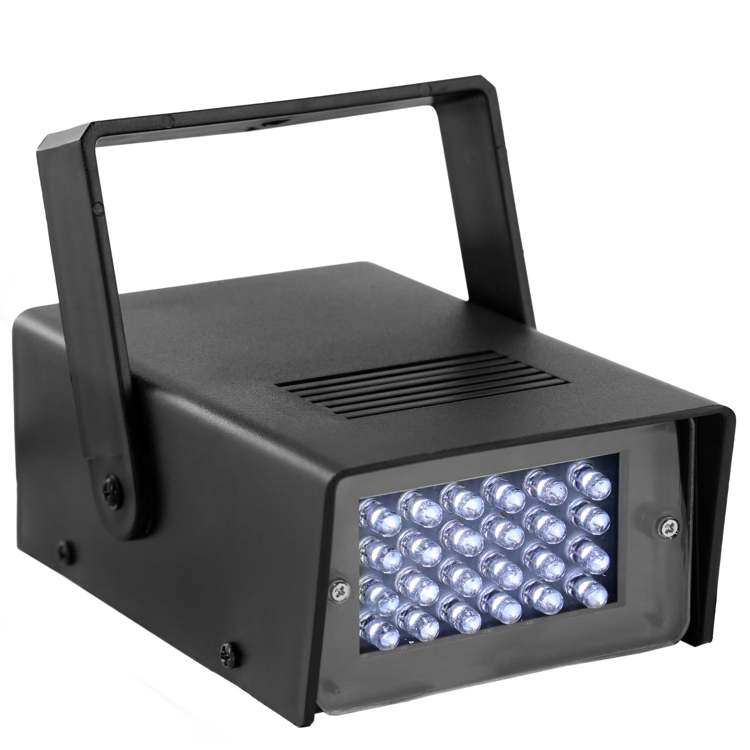Stroboscope à LED Haute Intensité BoomTone DJ FLASHLED MINI avec 24 LED Blanches 5mm, Réglages de Vitesse, Design Compact - Idéal pour anniversaire, chambre, soirée à domicile
