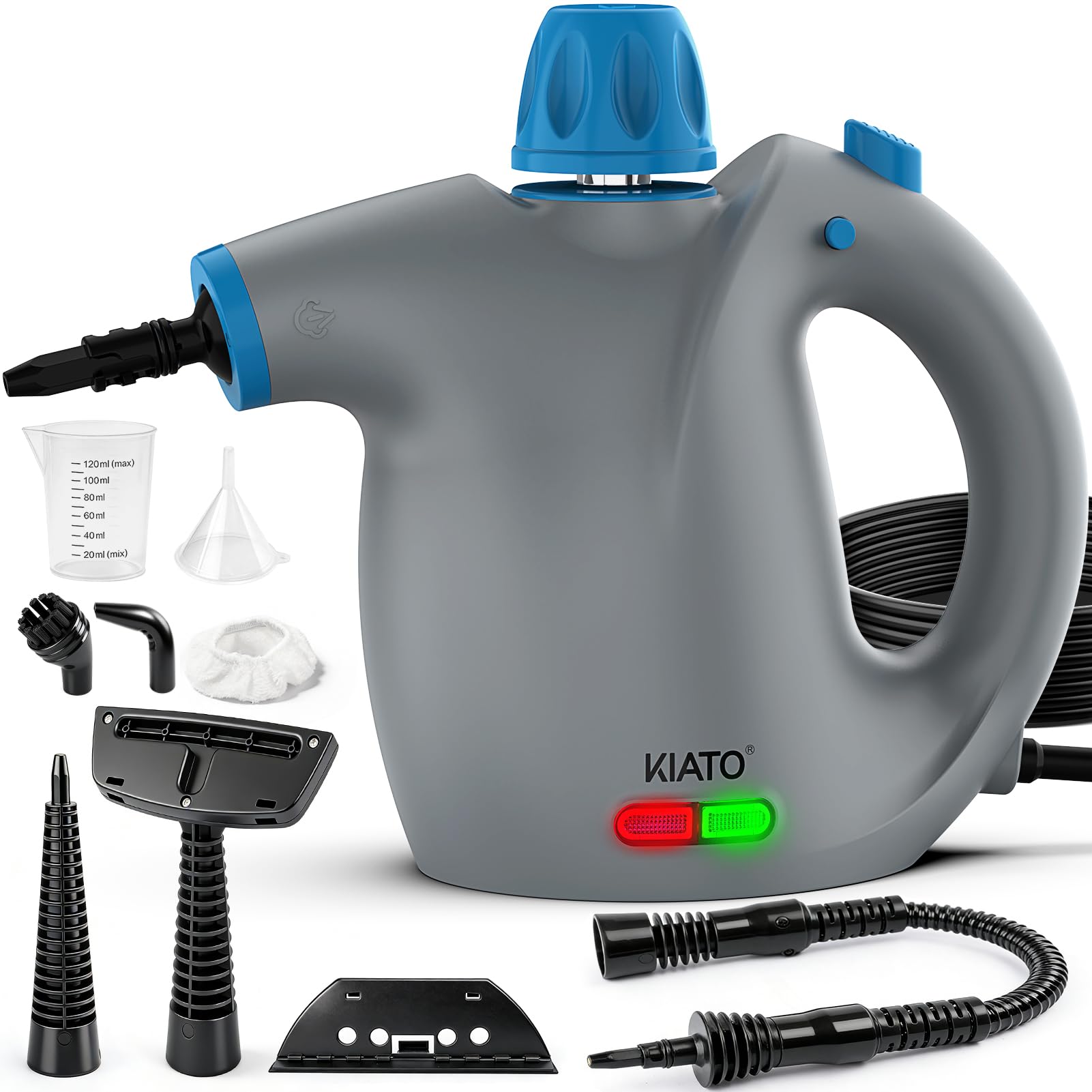 KIATO Handheld Steam Cleaner Hand Held Steamer for Cleaning Home Portable Pressurized Steamers for Upholstery Furniture Sofa Couch
