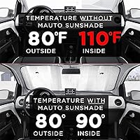 Vista 7 de Parasol personalizado para parabrisas de vehículo, protector de ventana frontal con diseño reflectante, protector contra rayos UV para automóviles