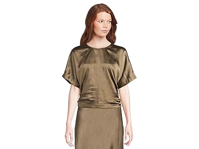 Lilla P Satin Dolman Short Sleeve Women