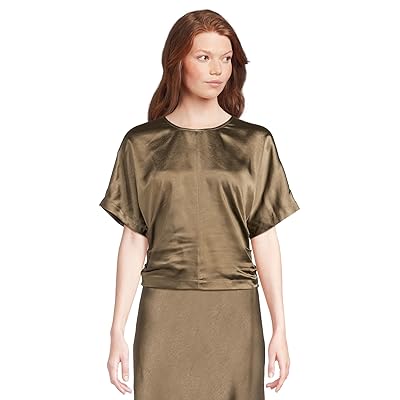 Lilla P Satin Dolman Short Sleeve Women