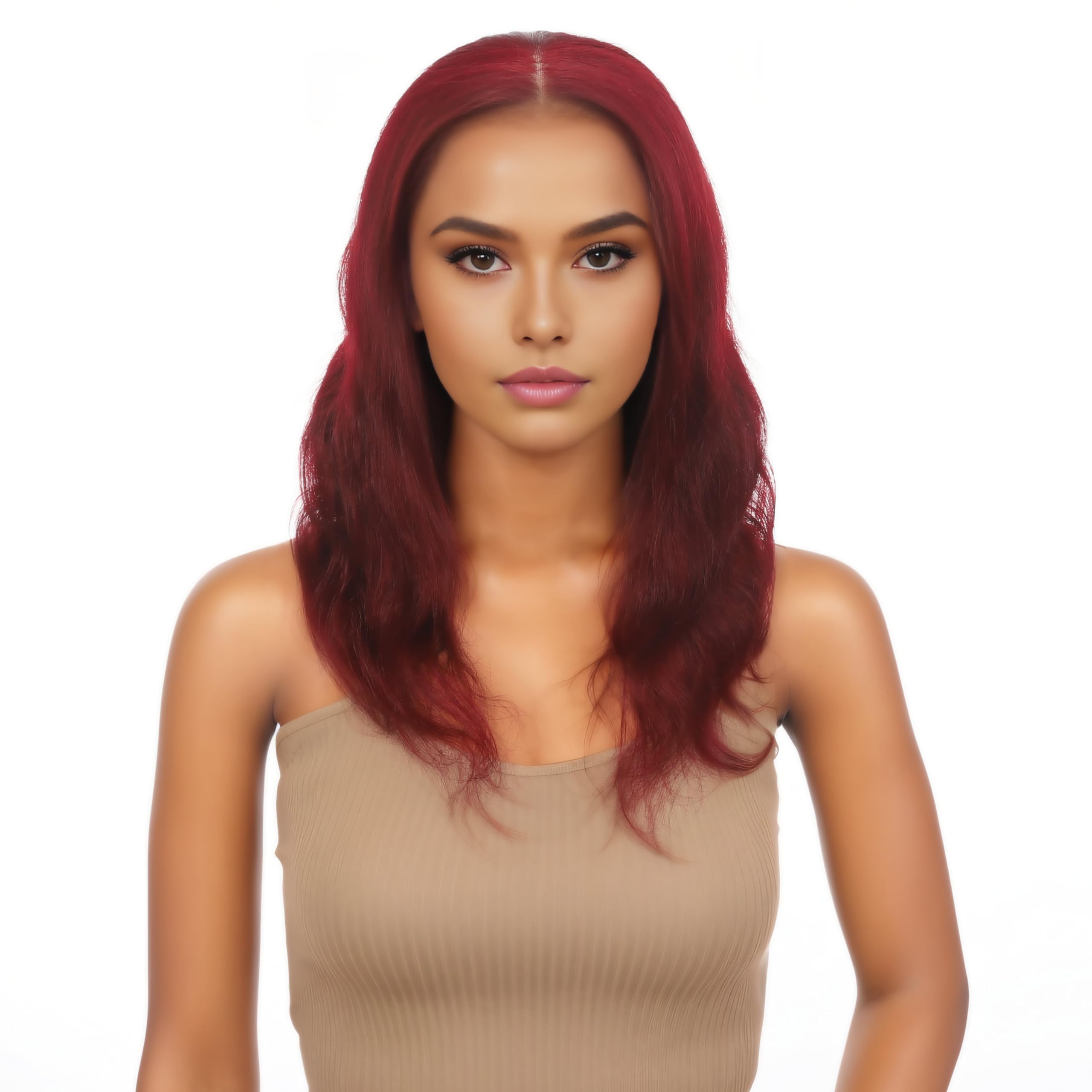 FUTAI 20 Inch Real Human Hair Wave Body Wigs HD Front 13×4 Lace Wig for Professional Female Diverse Styles