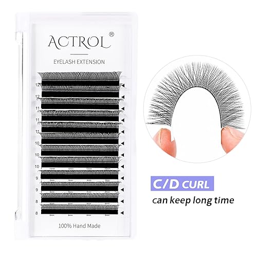 Miniatura 3 de YY - Pestañas de extensión de pestañas negras rizo C 0.003 in, 0.315-0.472 in, mezcla 4D, extensión de volumen de pestañas, abanicos fáciles, en