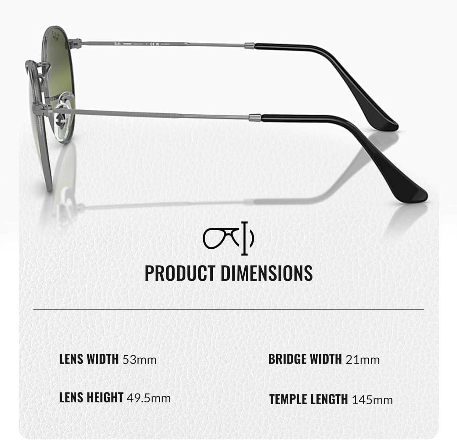 Ray-Ban RB3447 ROUND METAL CHROMANCE POLARIZED Round Shape Sunglasses with Official Eyewear Kit