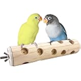 NICERINC PET Natural Bird Wooden Block Chewing Toy,Parakeet Toys, Bird Cage Accessories for Hamster Cockatiels Conures Budgie