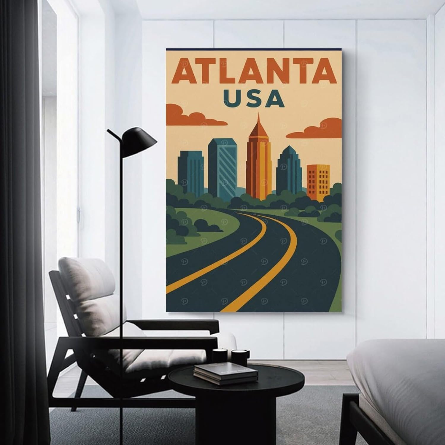 Amazon.de: sinyumoney Atlanta USA Travel Leinwandbilder, Wanddekoration ...