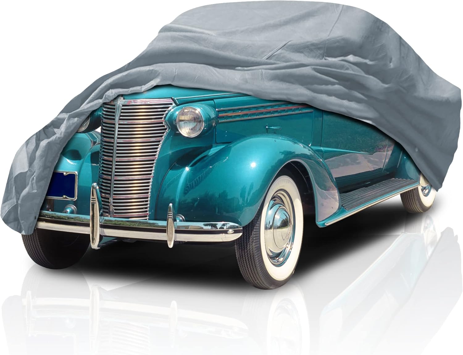 5 Layer Car Cover for Chevrolet Master 1934 1935 1936 1937 1938 Sedan, Semi Custom Fit Full Coverage Pollution, Dust, Sun, Snow, Rain, Hail All Weather Protection, Breathable