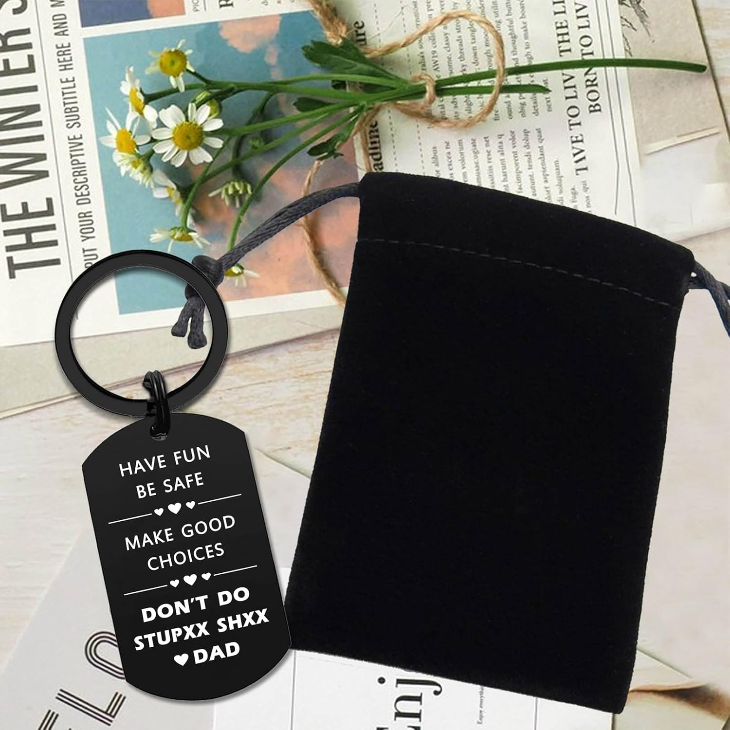 Viayen Valentines Day Gifts for Teens Boys Son from Mom and Dad, Funny Son Daughter Stocking Stuffers Decoration Keychain - Image 3