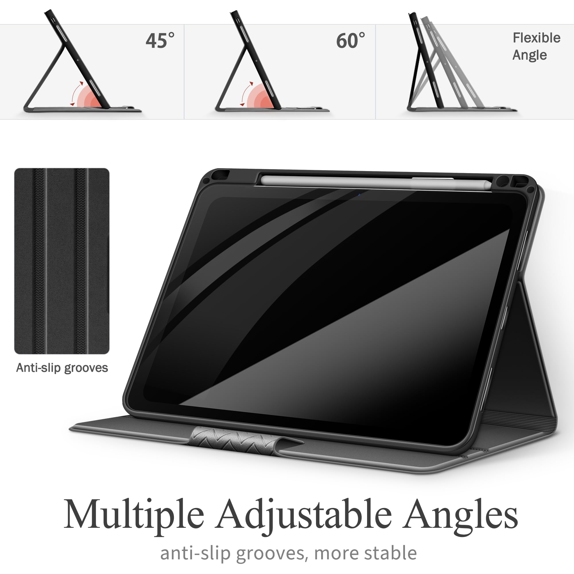 AUAUA Hülle für iPad Pro 11 Zoll (M5/M4) 2025/2024, Grau