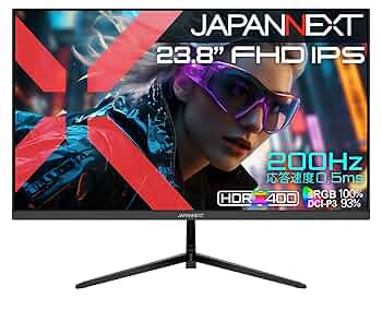 JAPANNEXT 23.8型 /フルHD(1920×1080) /200Hz Amazon.co.jp: 【Amazon.co.jp限定】 JAPANNEXT 23.8インチ IPS
