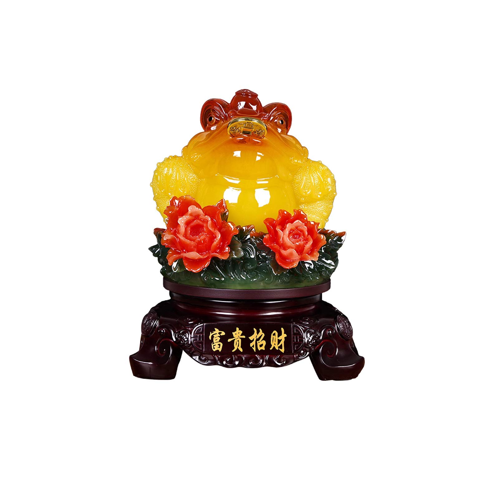 Crapaud doré Feng Shui pour félicitations d'ouverture de commerce et boutique