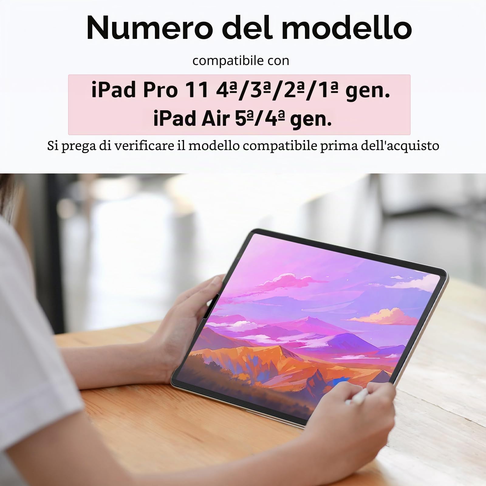 Pellicole Protettive in Carta per iPad Pro 11 Pollici, iPad Air 5 Generazione 2022 & iPad Air 4 2020, Opaca Anti-impronta Riflesso