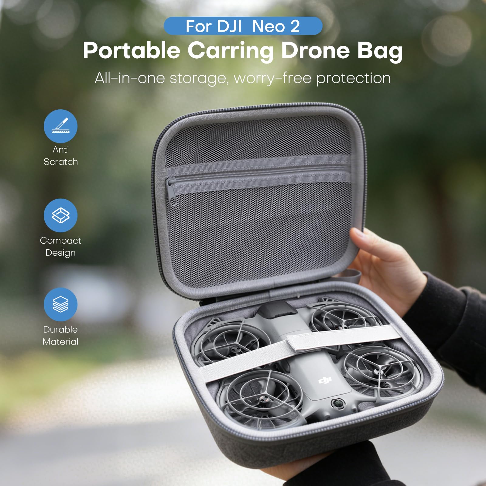 REYGEAK Dla DJI Neo 2 Carriage Case, Kompaktowa Przenośna Torba Do DJI Neo 2 Akcesoria Drone