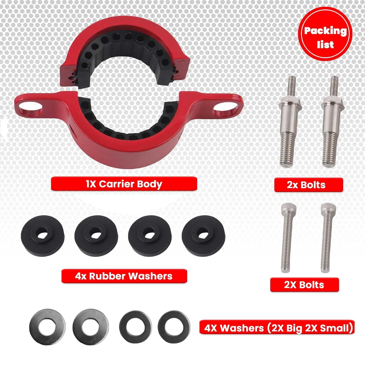 Driveshaft Center Support Bearing Carrier for Dodge WD Durango 2011+, for Jeep WK2 Grand Cherokee 2011+ Replace 52853646AE 52853646AC Upgrade