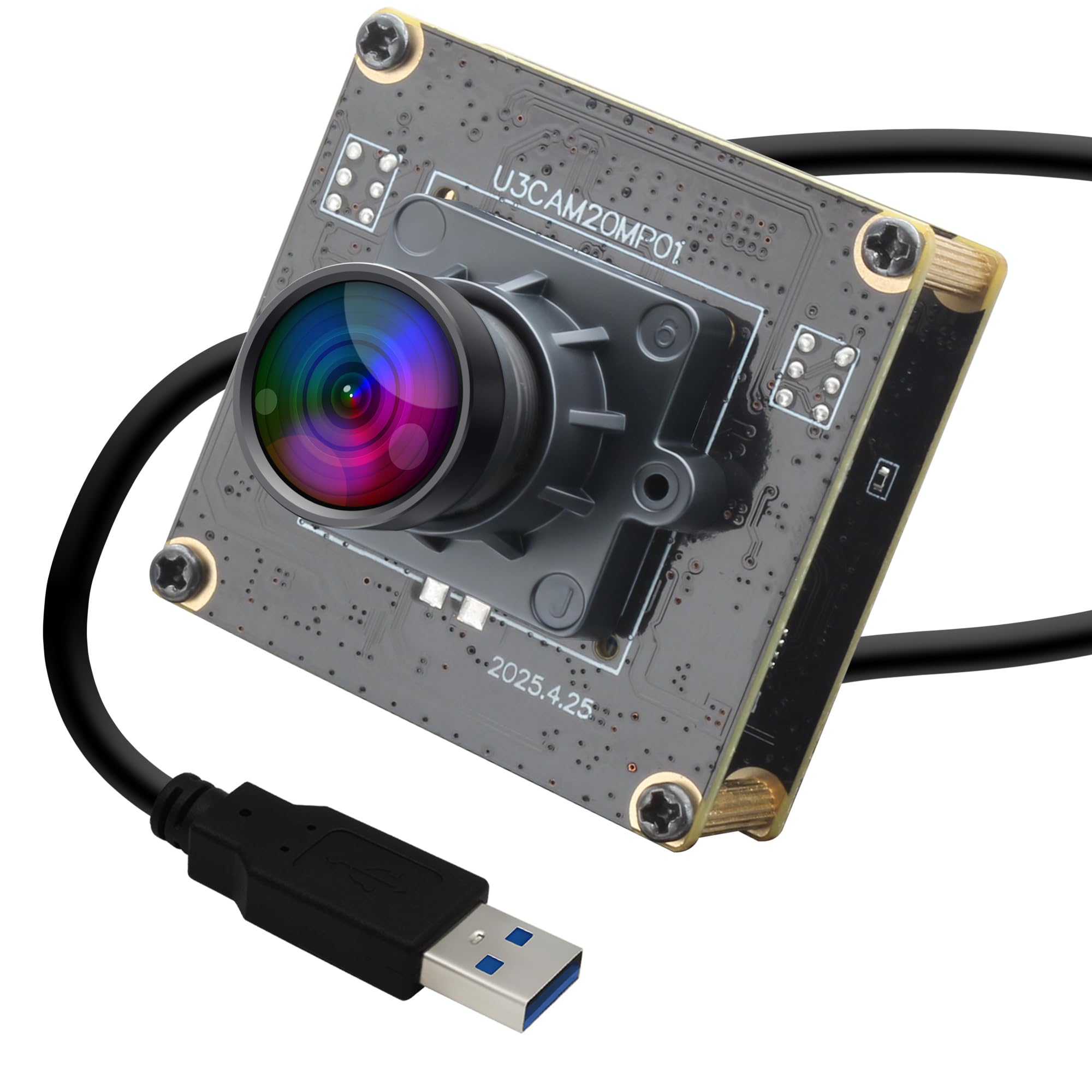 ELP 20MP USB-Kamera 4K 30fps USB 3.0 Typ-C Webcam 3840P Weitwinkelobjektiv für Windows Linux PC