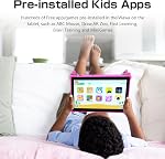 PRITOM 10 inch Kids Tablets Android 13, Tablet with Lanyard 64GB, Quad-Core, HD IPS Display, WiFi, Dual Camera, Toddler Tablet for Kids Age 3+ (Pink)
