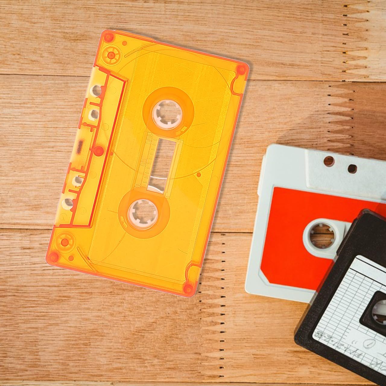 OUNONA Blank Cassette Tapes Wall Art Decor 3pcs Retro Cassette Tape Decorations for Diy Crafts Kids Room Decor Notebook and Phone Decoration 3.93 X 2.51 X 0.43 in image 4