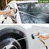 Vista 6 de FANHAO Professional Heavy Duty Garden Hose Nozzle, 100% Metal Thumb Control Water Hose Sprayer with 8 Spray Patterns, High Pressure Water Nozzle for