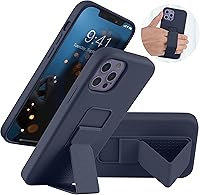 Vista 27 de Funda de silicona con soporte de LAUDTEC compatible con iPhone 7/8/SE, soporte de metal con soporte de pie vertical y horizontal, cubierta flexible