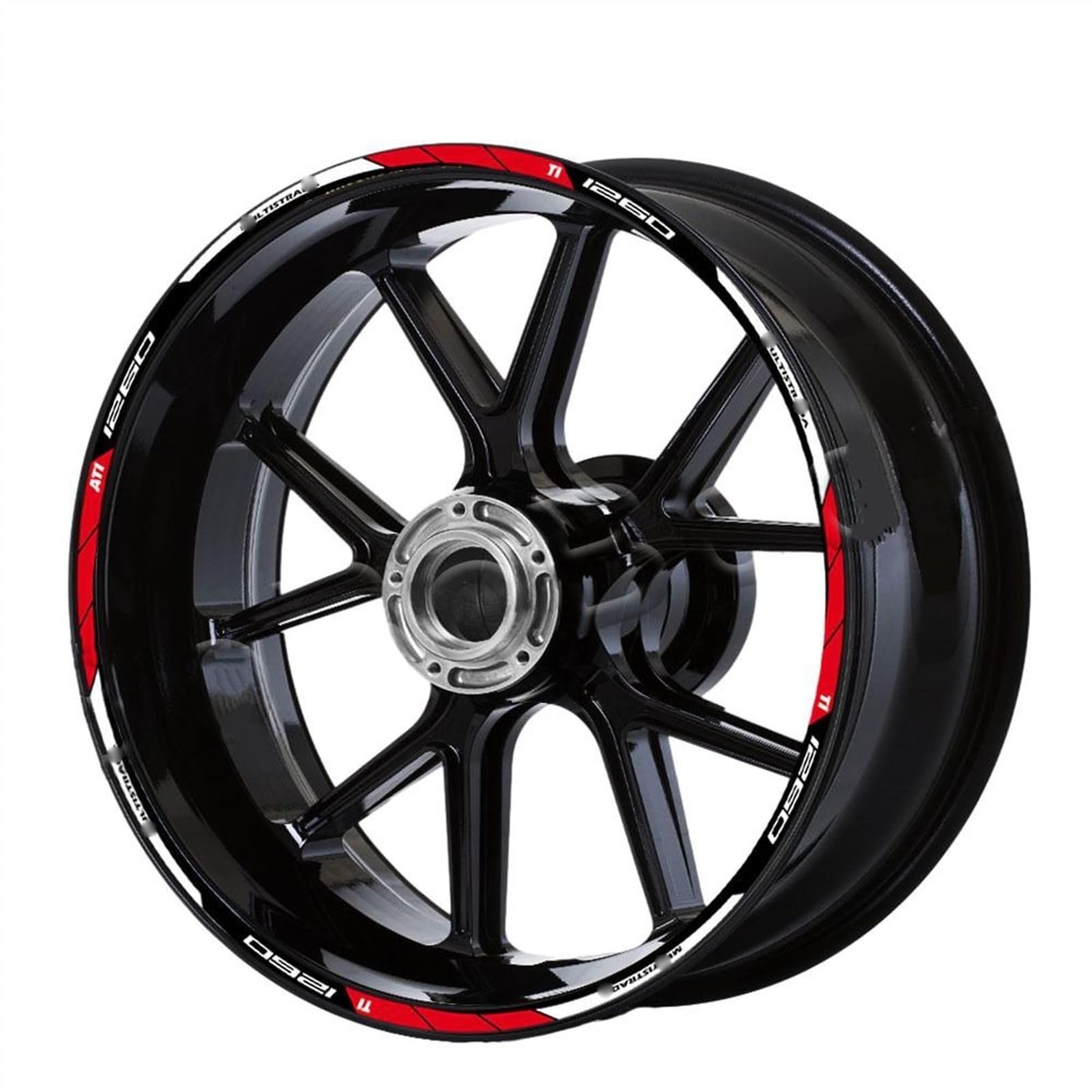Applique for for Multistrada 1200 1260 for Enduro 1200S 1260S Motorcycle Wheel Stickers Decal Stripe Tape Waterproof(A2)