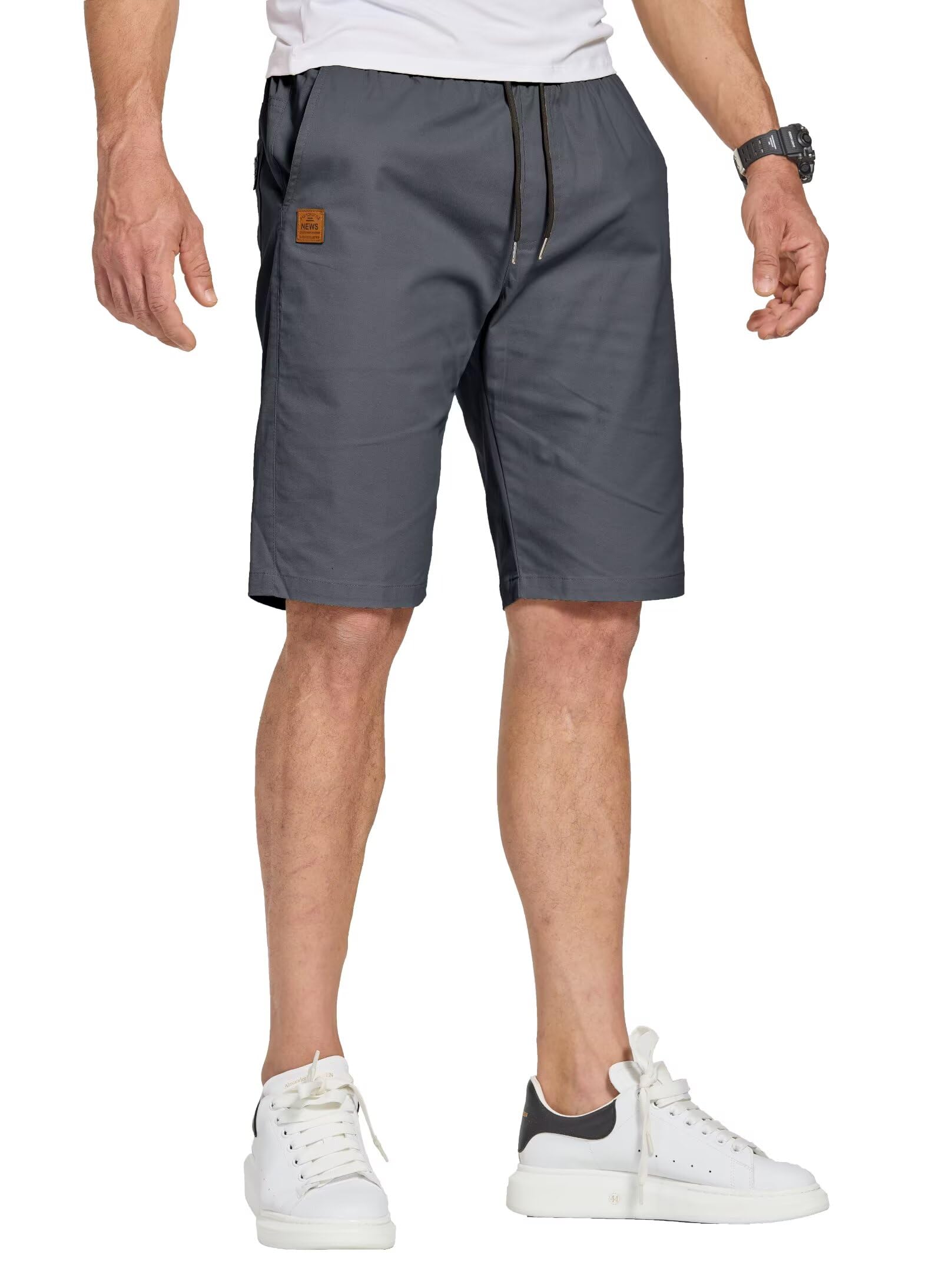 PrimeCrest Kurze Hosen Herren Sommer Bermuda Chino mit Taschen