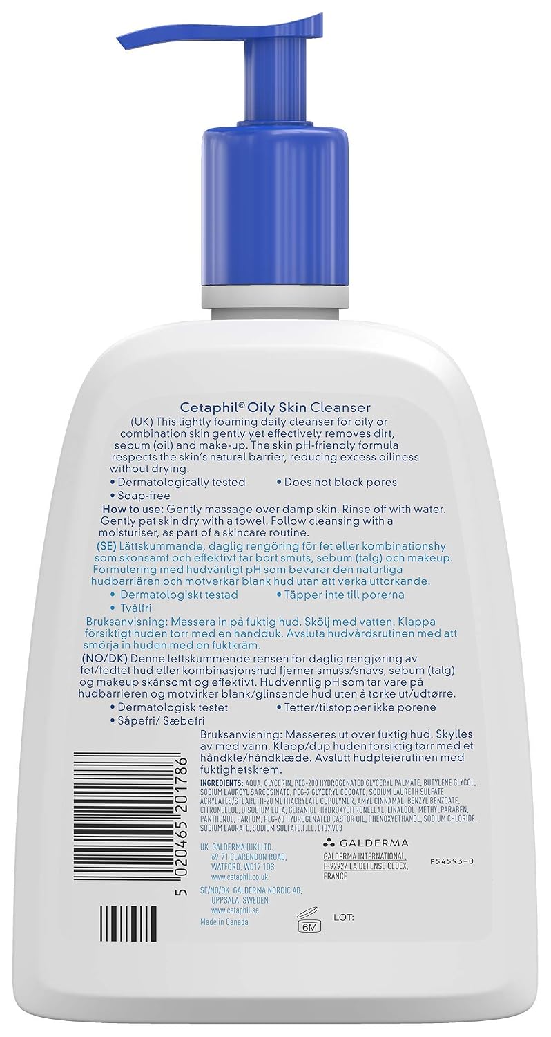 Cetaphil Oily Skin Cleanser, 473ml
