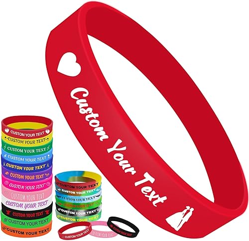 Pulseras de silicona personalizadas Pulseras de goma de aduana a granel para eventos con texto de logotipo, pulseras personalizadas, regalos para