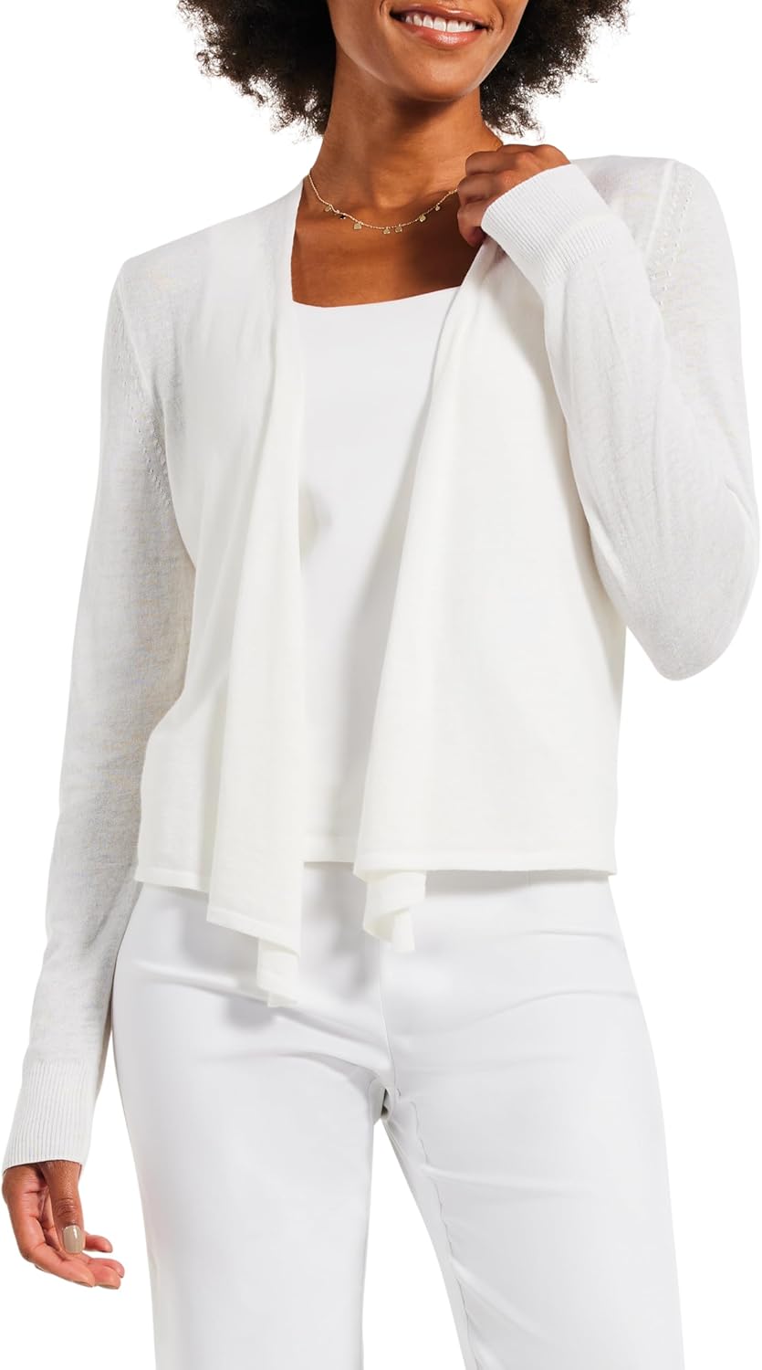 NIC+Zoe All Year 4-Way Cardigan, Paper White, PL