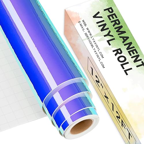 Lya Vinyl Rollo de vinilo permanente rosa brillante, 12 pulgadas x 12 pies, rollo de vinilo adhesivo permanente para exteriores para CRI-Cut,
